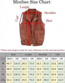 img 3 attached to Stay Stylish And Warm With Minibee Women'S Vintage Corduroy Vest Jacket