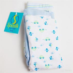 img 2 attached to Organic Cotton Baby Pants for Newborns and Infants, Tapered Fit, Pack of 3 by Spasilk