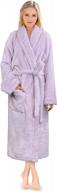 🛀 pavilia premium women's plush soft robe - fluffy, warm, fleece sherpa shaggy bathrobe логотип