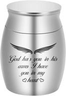 god's embrace miniature urns: stainless steel keepsake for cherished ashes logo