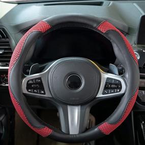 img 2 attached to Universal Steering Microfiber Breathable Anti Slip Interior Accessories at Steering Wheels & Accessories