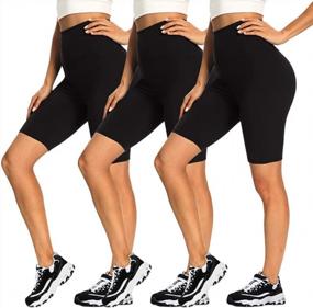 img 4 attached to Get Comfy And Confident With GAYHAY 3 Pack High Waisted Tummy Control Biker Shorts For Women - Perfect For Yoga, Running, And Cycling