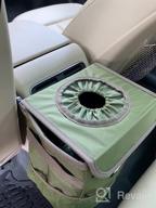 img 1 attached to EPAuto Waterproof Car Trash Can With Lid And Storage Pockets, Green review by Mike Pfettscher