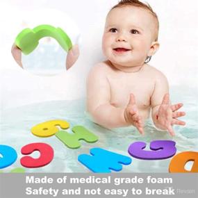 img 2 attached to 🛁 Organize Bath Toys with Funsland: 36 Soft Foam ABC 123 Letters & Numbers for Early Learning! Plus Quick Dry Storage Net Bag. A Must-Have for Baby Boys and Girls.
