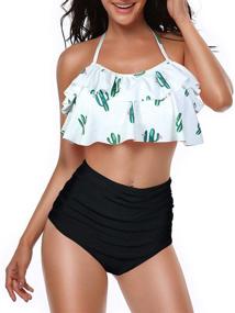 img 3 attached to Heat Move Flounce Waisted Swimsuit Women's Clothing ~ Swimsuits & Cover Ups