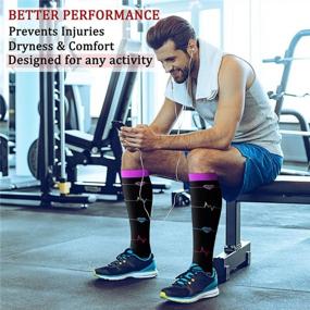 img 2 attached to CHARMKING Compression Socks For Women & Men (6 Pairs) 15-20 MmHg Is Best For Athletics, Running, Flight Travel, Support