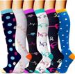 charmking compression socks for women & men (6 pairs) 15-20 mmhg is best for athletics, running, flight travel, support logo