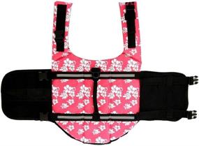 img 2 attached to 🐾 ChezAbbey Adjustable Dog Life Jacket - Safety Vest with Handle, Reflective Swimwear Coat for Small and Large Cats, Puppies, and Kitties - Ideal for Swimming, Boating, and Lifesaving Apparel