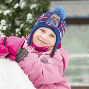 img 3 attached to ❄️ Stay Warm in Style: Disney Winter Frozen Beanie - Purple Girls' Accessories for Cold Weather