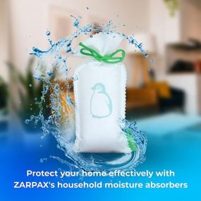 img 2 attached to Zarpax Reusable Dehumidifier for Laundry Room, Kitchen, Bathrooms, Closets, and More - Absorbs Moisture, Humidity and Eliminates Odor, 2-Pack, 5.5 oz, White
