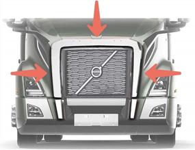 img 4 attached to Защитите свой грузовик с помощью дефлектора Kozak Bug Shield. Совместимость с моделями Volvo VN/VNL и 760/860. Купить аксессуары для грузовиков Volvo прямо сейчас.