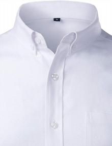 img 2 attached to Stay Stylish In ZEROYAA'S Hipster Slim Fit Oxford Shirts For Men With Chest Pocket
