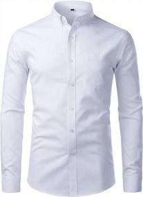 img 4 attached to Stay Stylish In ZEROYAA'S Hipster Slim Fit Oxford Shirts For Men With Chest Pocket