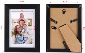 img 1 attached to Set Of 4 Black Picture Frames, Holds 4X6 Photos With Or Without 3.5X5 Mats, Perfect For Wall Or Tabletop Display, From Giftgarden