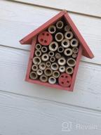 img 1 attached to FSC Certified Wood Mason Bee House For Solitary Bees - Attract Pollinators To Your Garden With Bamboo Tube Hotel. review by Sam Pullen