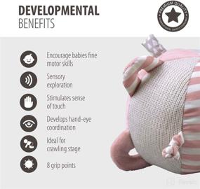 img 3 attached to 🎈 STORKI Developmental Activity Ball Baby Toy: Engaging Fun Teether for Boys and Girls (Pink)