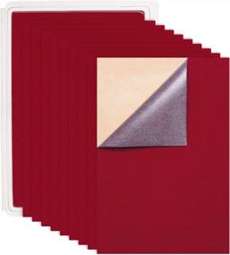 img 4 attached to 20PCS Durable DarkRed Velvet Adhesive Back Sheets For Jewelry Box Liners - Ideal For Valentine'S Day Art And Craft Projects