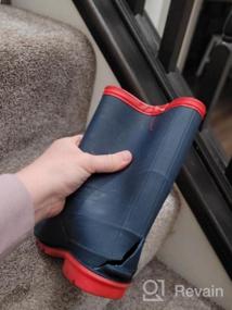 img 8 attached to Amoji Детские дождевые ботинки: Комфортные резиновые сапоги для детей всех размеров!