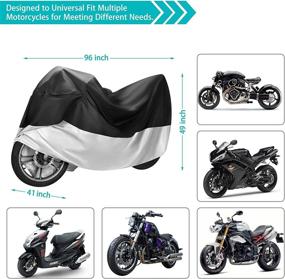 img 3 attached to 🏍️ Universal All-Season Motorcycle Cover – Weatherproof Sun Outdoor Protection with Lock-Holes & Storage Bag – XXL Size for Motorbikes/Vehicles