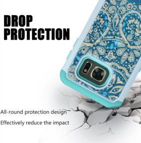 img 1 attached to Защитите свой Samsung Galaxy S7 в стиле с MagicSky Шипованные горный хрусталь Bling Hybrid Dual Layer Armor Defender Case Cover