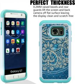 img 3 attached to Protect Your Samsung Galaxy S7 In Style With MagicSky Studded Rhinestone Bling Hybrid Dual Layer Armor Defender Case Cover