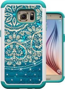 img 4 attached to Protect Your Samsung Galaxy S7 In Style With MagicSky Studded Rhinestone Bling Hybrid Dual Layer Armor Defender Case Cover