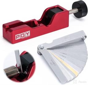 img 2 attached to 🔧 PQY Universal Spark Plug Gap Tool & Feeler Gauge Set for 10mm, 12mm, 14mm, and 16mm Spark Plugs - Red