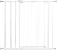 🚪 ozzy & kazoo extra tall walk-through dog gate | white metal dog gate, fits 28.75-39.75” wide openings | ideal for doorways and stairways | 36” tall logo