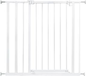 img 4 attached to 🚪 Ozzy & Kazoo Extra Tall Walk-Through Dog Gate | White Metal Dog Gate, Fits 28.75-39.75” Wide Openings | Ideal for Doorways and Stairways | 36” Tall
