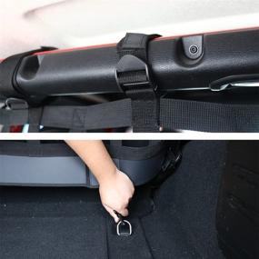 img 1 attached to 🚗 Hgcar Car Trunk Isolation Net Upgrade: Trunk Organizer Cargo Net with Suction Cups, Pet Divider Net for Jeep Wrangler JK &amp; JL 2007-2022