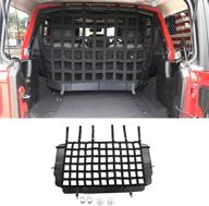 🚗 hgcar car trunk isolation net upgrade: trunk organizer cargo net with suction cups, pet divider net for jeep wrangler jk &amp; jl 2007-2022 logo