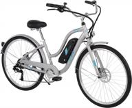 huffy everett electric comfort bike - 7 speed, aluminum frame, pedal assist up to 20 mph - 27.5” for adults logo