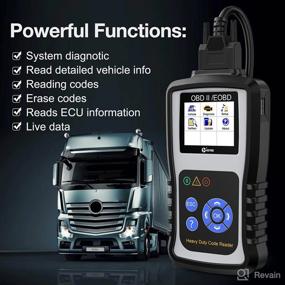 img 3 attached to 🔧 KZYEE KC601 Heavy Duty Scan Tool: Advanced Diesel Truck Diagnostic Scanner with Live Data/ECU Info for J1587/J1708 J1939 Transmission and DPF Codes