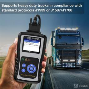 img 1 attached to 🔧 KZYEE KC601 Heavy Duty Scan Tool: Advanced Diesel Truck Diagnostic Scanner with Live Data/ECU Info for J1587/J1708 J1939 Transmission and DPF Codes