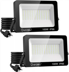 img 4 attached to Onforu 100W LED Flood Lights (2 Pack) - 700W Equivalent, 8900Lm Super Bright, Waterproof Security Lights For Yard, Garden, And Patio