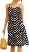 stylish midi dress with pocket for women - button front, spaghetti straps, ideal for casual summer outings - persun logo
