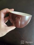 img 1 attached to Coffeezone Latte Art Ceramic Cup And Saucer Cappuccino Fine Porcelain, Mate For Coffee Shop And Barista (Glossy White, 10.5 Oz) review by Jay Elgouhari