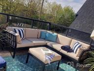 img 1 attached to 6-Seat All-Weather Sectional Sofa Set - PatioFestival Conversation Outdoor Metal Furniture W/ Cushioned Seats For Garden, Lawn & Pool review by Isaiah Edgar