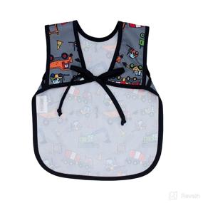 img 2 attached to 🛠️ Protective BapronBaby Construction Zone Bib | Soft, Waterproof & Stain Resistant | Machine Washable | Ages 6m-5yr (Preschool 3-5yrs)