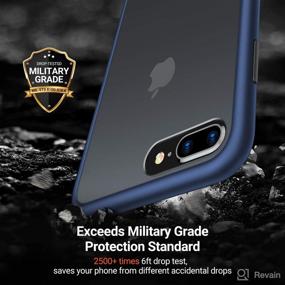 img 3 attached to 📱 TORRAS Shockproof iPhone 8 Plus Case/iPhone 7 Plus Case, [Military Grade Drop Protection] [Upgraded Materials] Ultimate Delicate Touch, Translucent Matte Protective Case - Blue