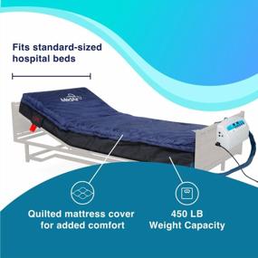 img 3 attached to MedAir Low Air Loss Mattress Replacement System: Digital With Remote Control, Alarm, And Quilted Cover - Firm Option, Blue Color