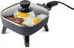 homecraft 7-inch electric non-stick skillet - ideal for keto & low-carb diets, adjustable temperature control, cool-touch handle & tempered glass lid - perfect for rice bowls and eggs! logo