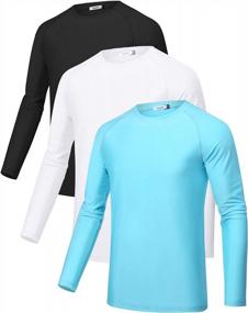img 4 attached to Sykooria 3 Pack Men'S Long Sleeve Athletic Shirts - UPF 50+ Sun Protection, Lightweight, Quick-Dry, And Cooling Workout Tees