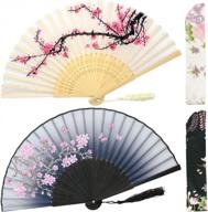 stay cool and stylish with omytea folding hand fans for women - perfect for any occasion! logo