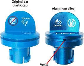 img 2 attached to 🔒 Convenient Aluminum Diesel Fuel Tank Cap with Hidden-Strong Magnetism for Dodge Ram Truck 1500 2500 3500 (2012-2018) - DEF Cap Combo Included!