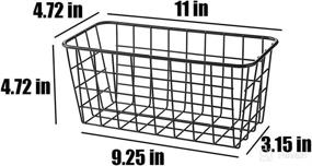 img 1 attached to 📦 LeleCAT Small Wire Storage Baskets - Organize Kitchen Cabinets, Pantry, Tea & Seasoning Packets - Bathroom Storage Solution - Black, 2 Pack