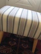картинка 1 прикреплена к отзыву Square Tufted Footrest Ottoman With Legs - Joveco Fabric Footstool For Living Room, Bedroom Chair (Orange) от Matt Schmick