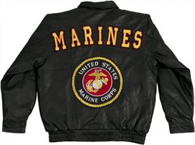 img 2 attached to Мужская кожаная куртка морской пехоты США
