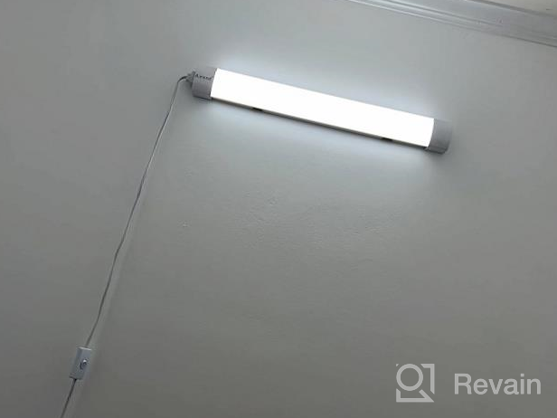 img 1 attached to 18W LED Shop Light Fixture 2FT 4FT With Plug - Waterproof Linkable Tube Lights 5000K, 1800 LM Ceiling & Closet Lighting W/ ON/Off Switch review by Joey Pritchard