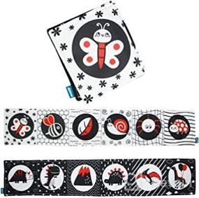 img 4 attached to High Contrast Baby Sensory Toys: KaPing Black and White Baby Book, Early Education Soft Book for Newborns (0-3 Years), Infant Tummy Time Toys